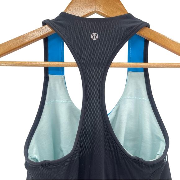 Lululemon Cool Racerback Tank Top Built in Bra Gym Workout Size 6 Sporty Yoga - Picture 5 of 8